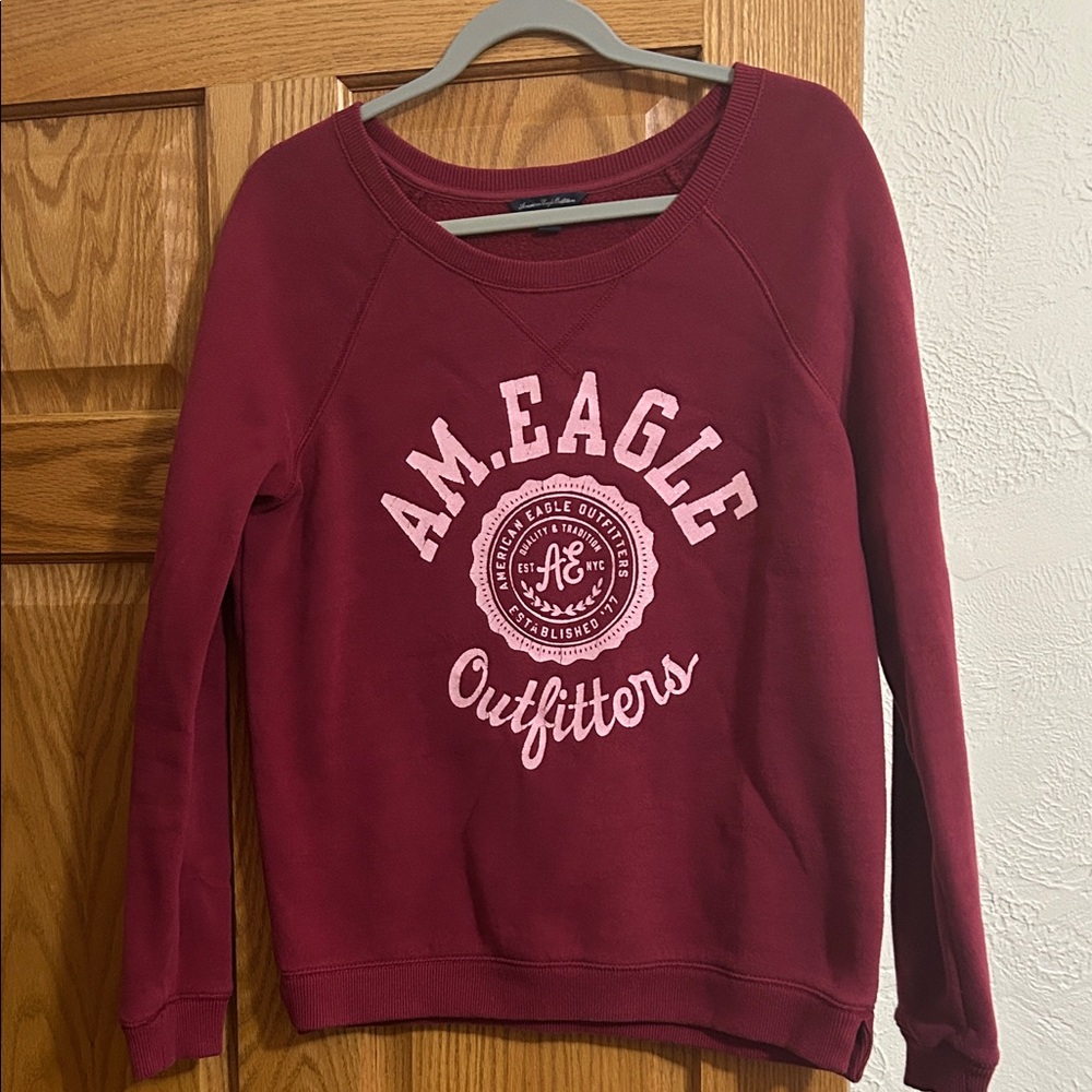 American Eagle Outfitters Maroon Sweatshirt